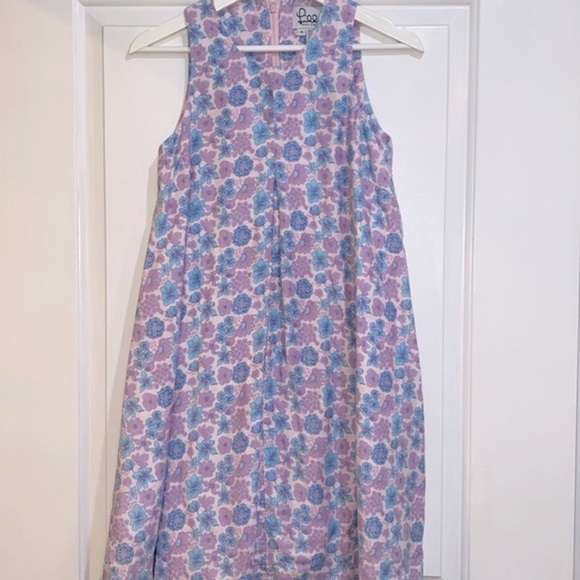 Lilly Pulitzer purple floral vintage dress size 4 cotton fabric - Picture 2 of 12